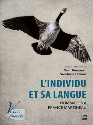 cover image of L'individu et sa langue. Hommages à France Martineau
